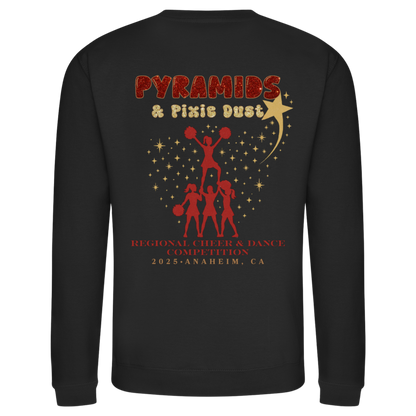 Fallbrook Cheer Crewneck “Pyramids & Pixie Dust” Regionals — Glitter