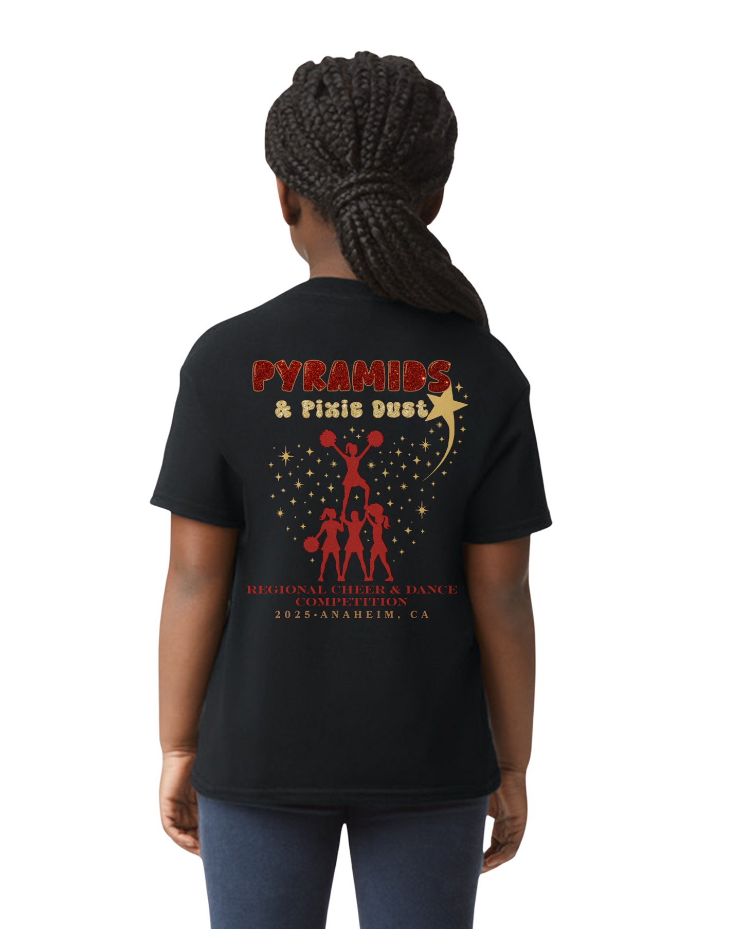 Fallbrook Cheer Tee “Pyramids & Pixie Dust” Regionals
